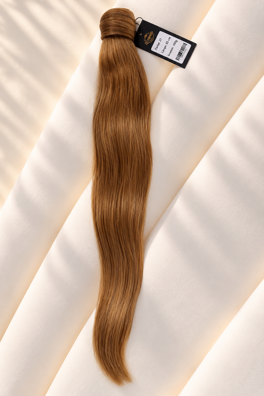 Echthaar Ponytail – 55 cm | 100 g | Farbe 27